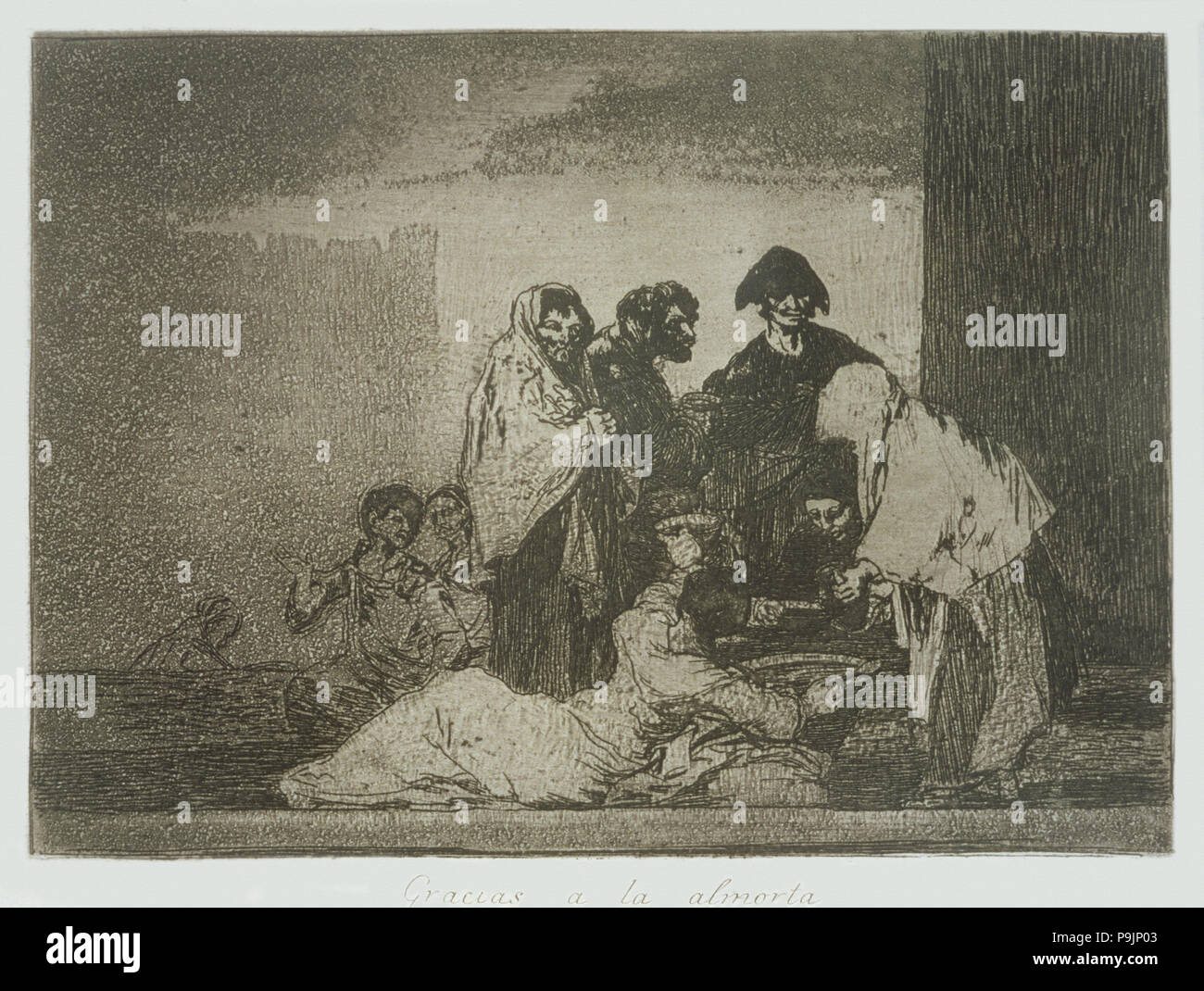 I disastri della guerra, una serie di incisioni di Francisco de Goya (1746-1828), la piastra 51: 'Gracias a… Foto Stock