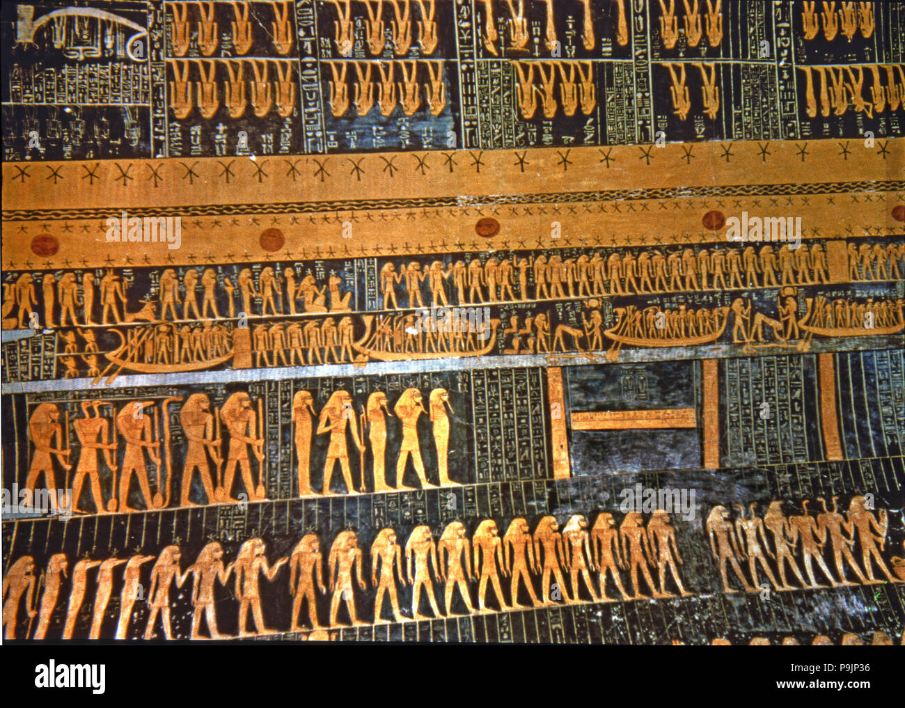 La decorazione della tomba di Ramses VI. Foto Stock
