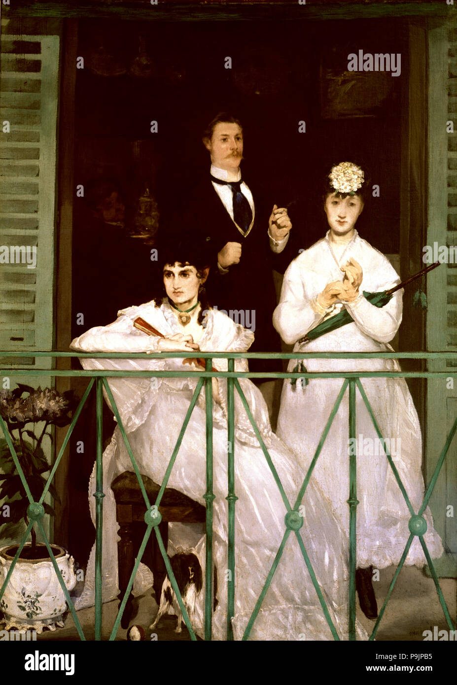 Il Balcone", 1869, esposti per la prima volta a Parigi al Salon del 1869. Foto Stock
