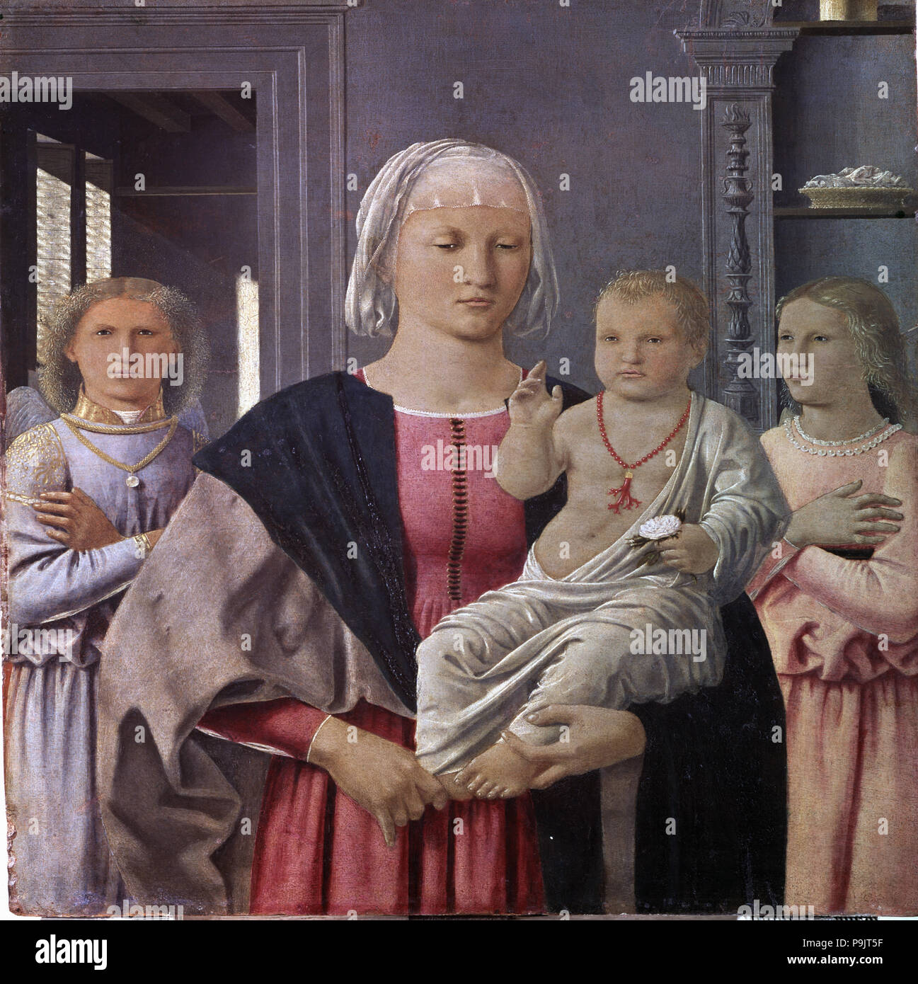 La Madonna di Senigallia' di Piero della Francesca, conservate nel Palazzo Ducale di Urbino. Foto Stock