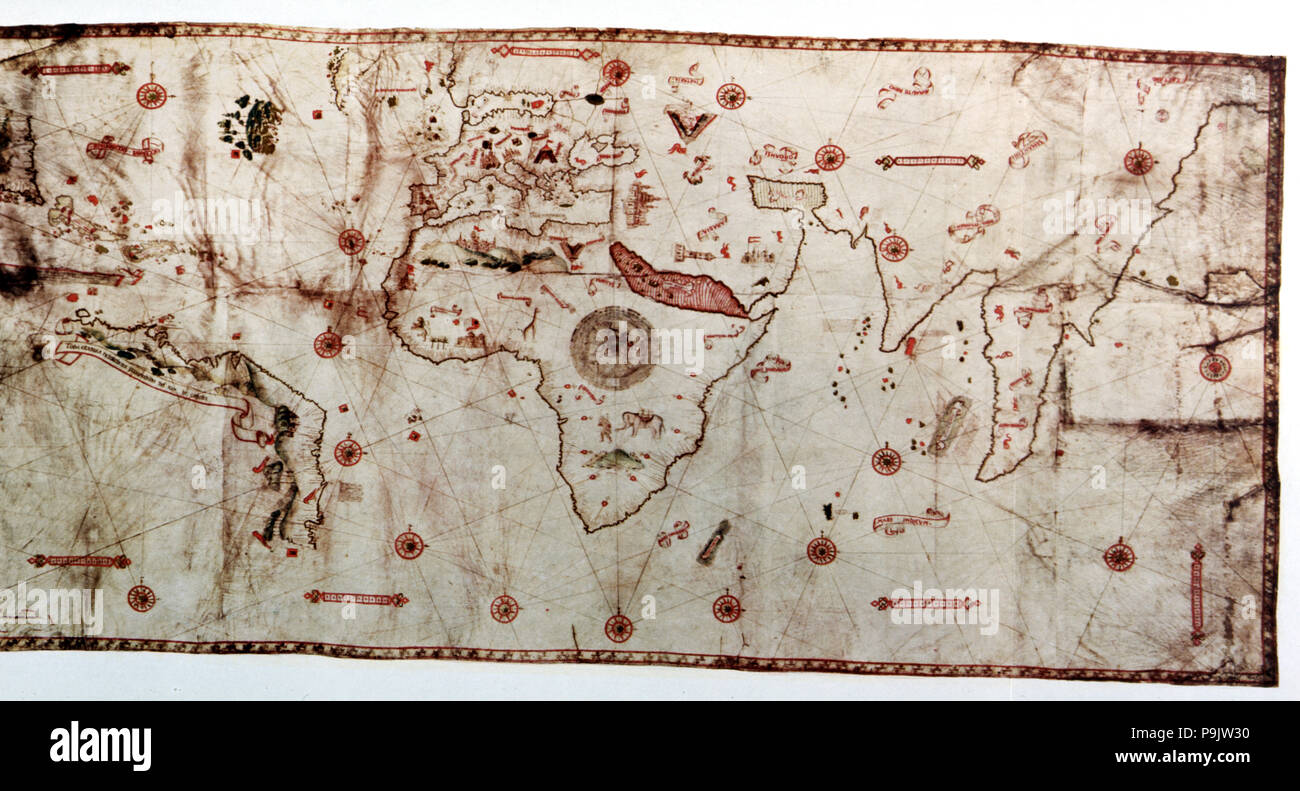 Niccolo Caveri planisfero dal 1502, questo planisfero non ha la