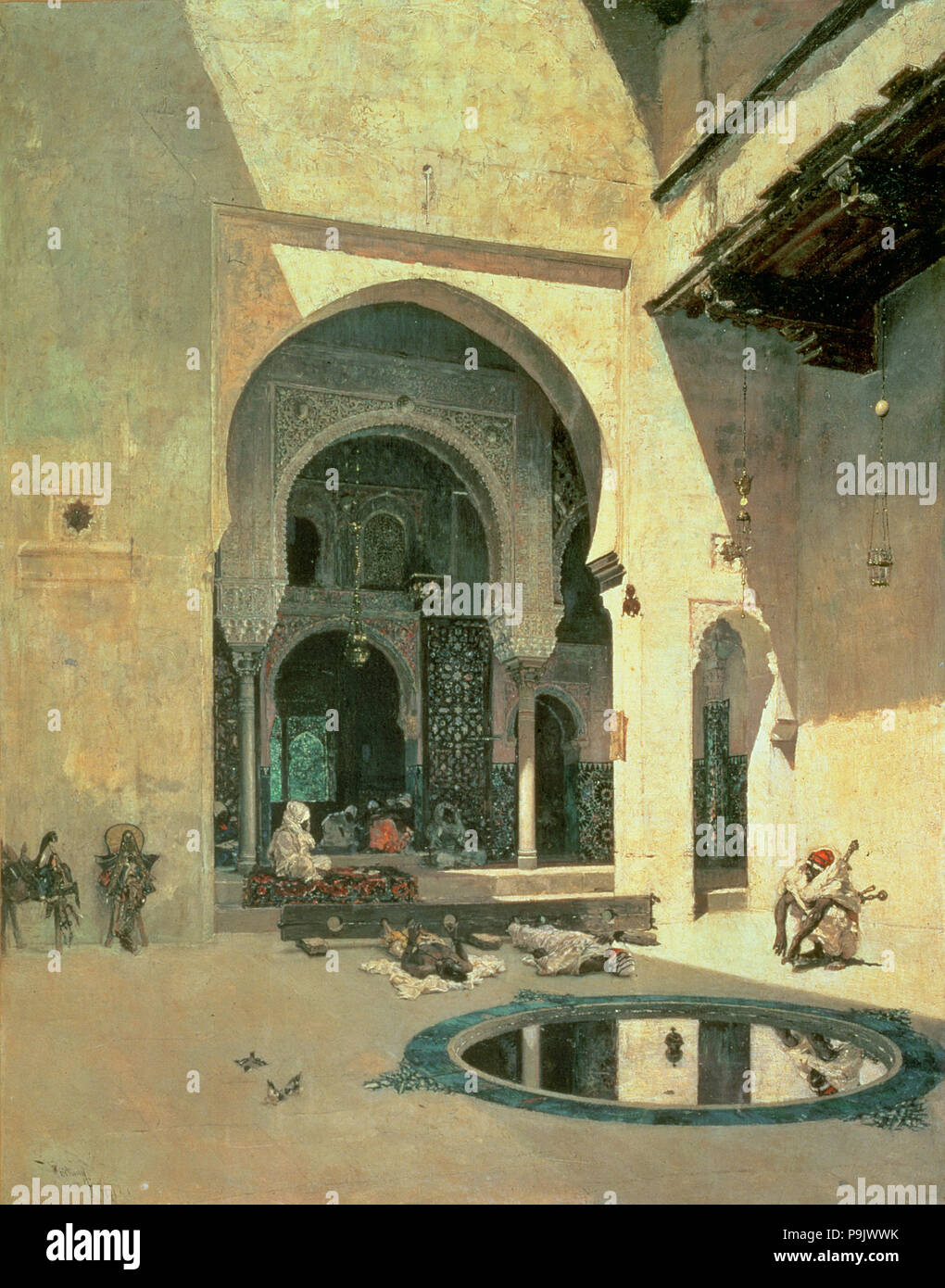 Corte di La Alhambra" 1871 da Mariano Fortuny. Foto Stock
