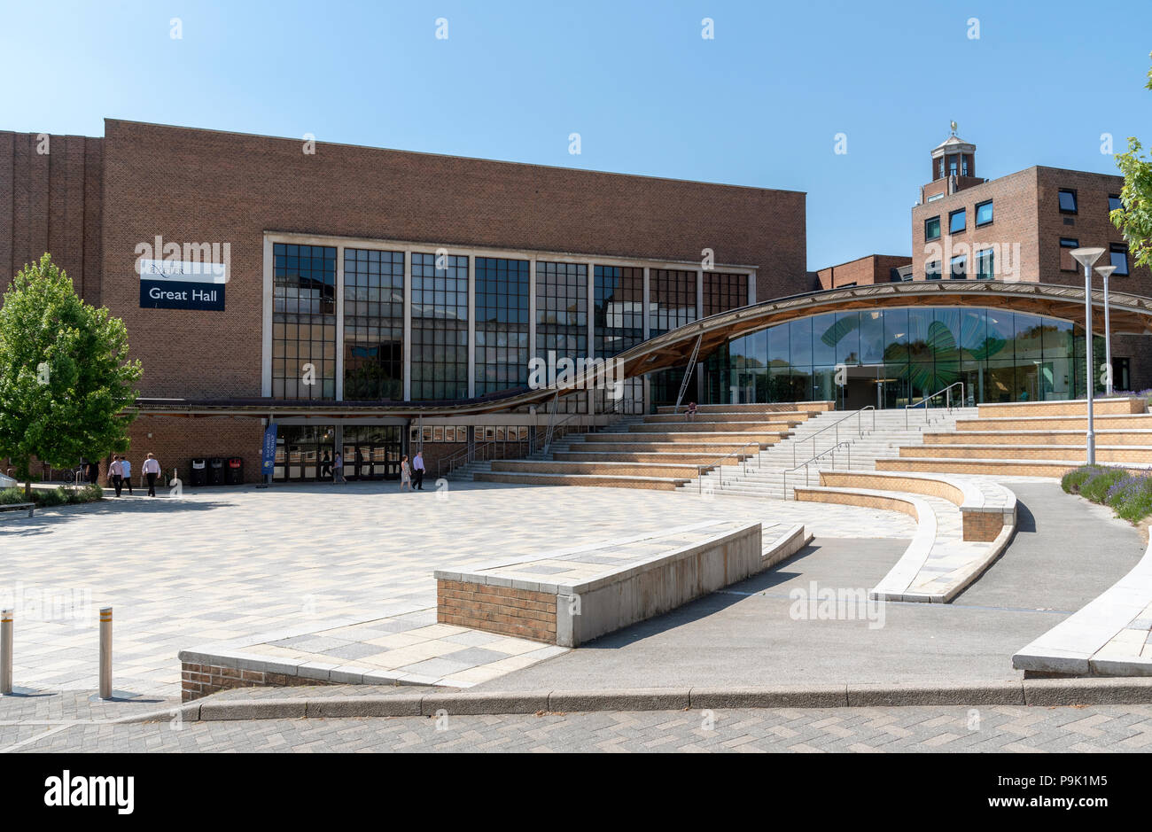 La Exeter University, Exeter Devon, Inghilterra, Regno Unito la sala grande edificio sul campus Sreatham Foto Stock