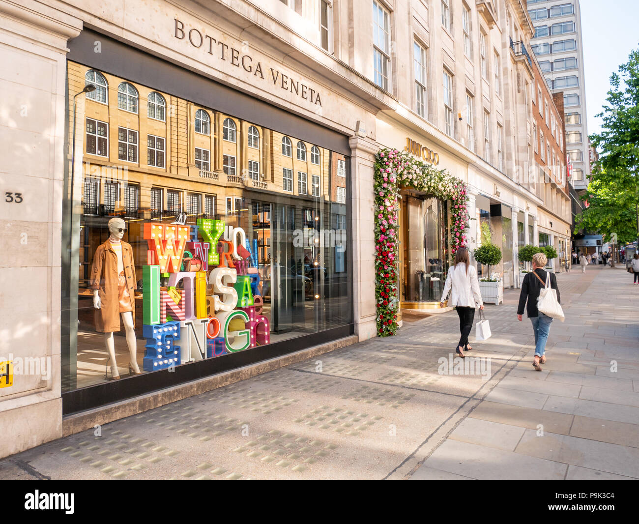 Bottega Veneta in Sloane Street, Londra, Regno Unito Foto Stock