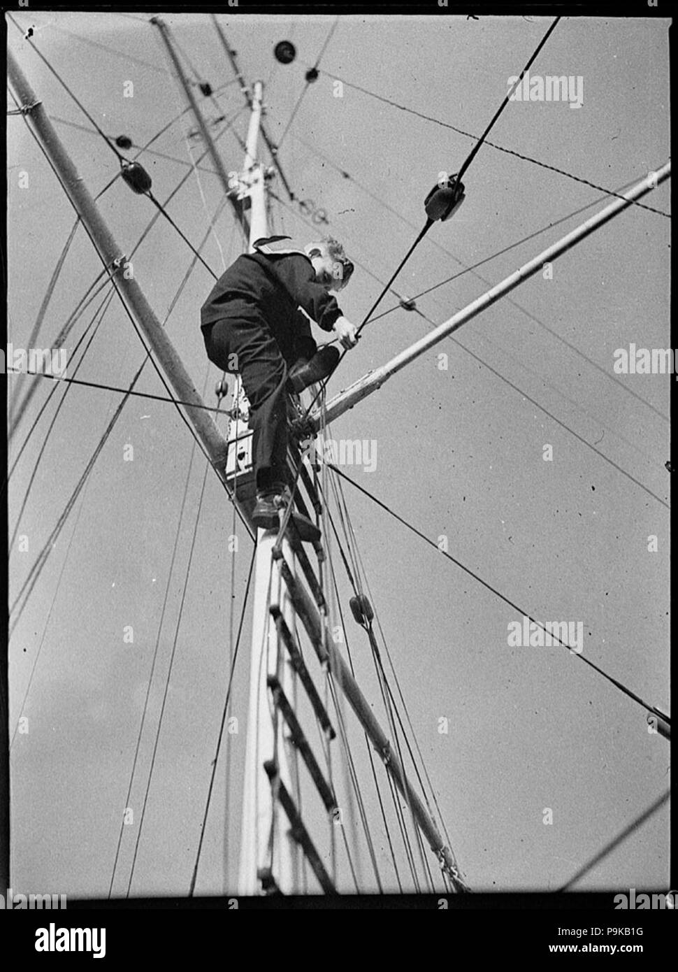 245 SLNSW 22382 Navy League cadetti a Sydney deposito di formazione presi per il signor Len Forsythe Foto Stock
