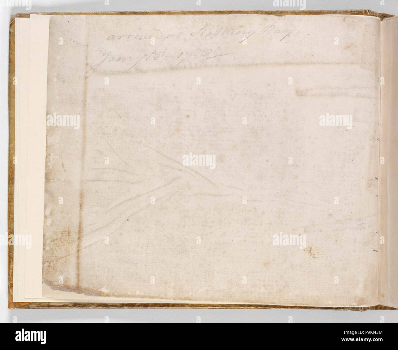 287 808013 SLNSW nota all'interno della copertura è arrivato in Botany Bay Janry xx 1788 Foto Stock