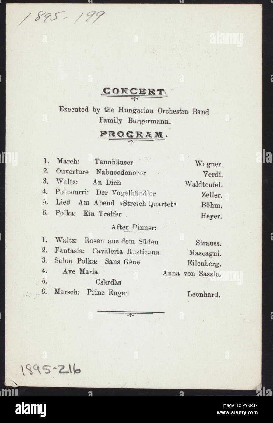 572 LA CENA MENU (detenute da) SHEPHEARD'S HOTEL (a) "CAIRO, Egitto" (HOT;) (NYPL ADE-270618-4000003291) Foto Stock