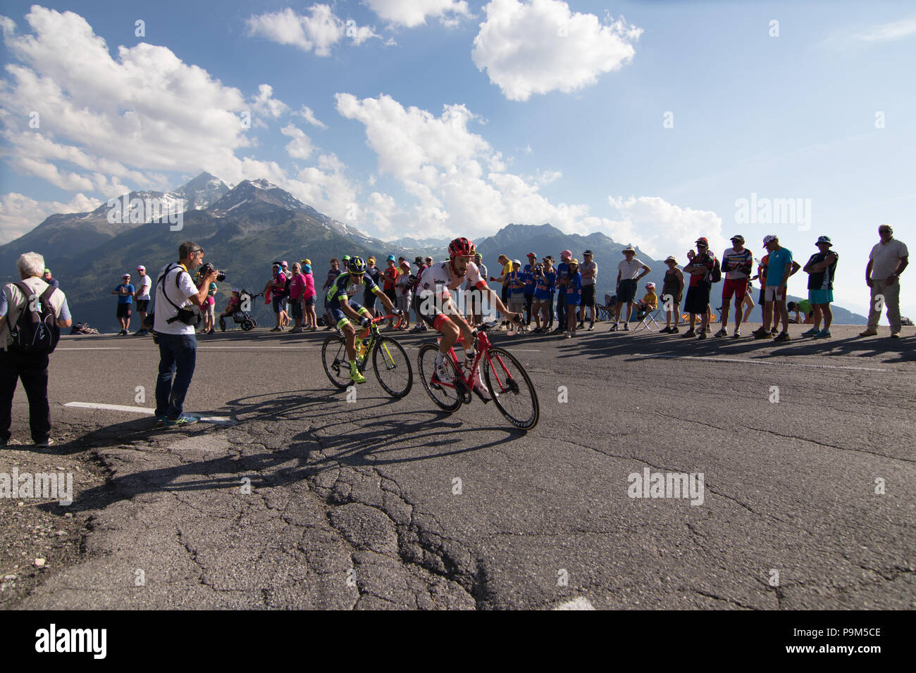 La Francia. 18 Luglio, 2018. Tour de France 2018 ciclismo stadio 11 La Rosiere Rhone Alpes Savoie Francia Credito: Fabrizio Malisan/Alamy Live News Foto Stock