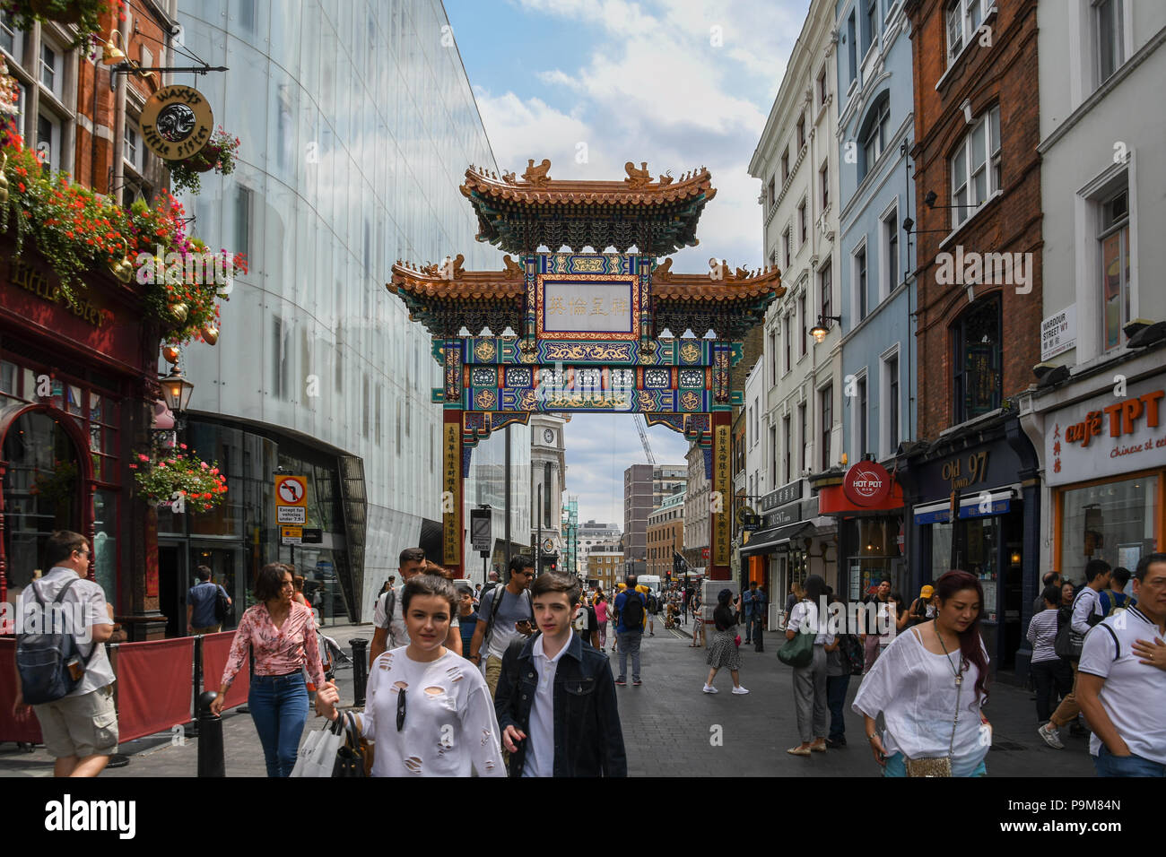 Londra, Regno Unito. Il 19 luglio 2018. Il presidente cinese - Xi Jinping ha donato la Pagoda di Chinatown a Londra il 19 luglio 2018, UK Credit: capitale dell'immagine/Alamy Live News Foto Stock