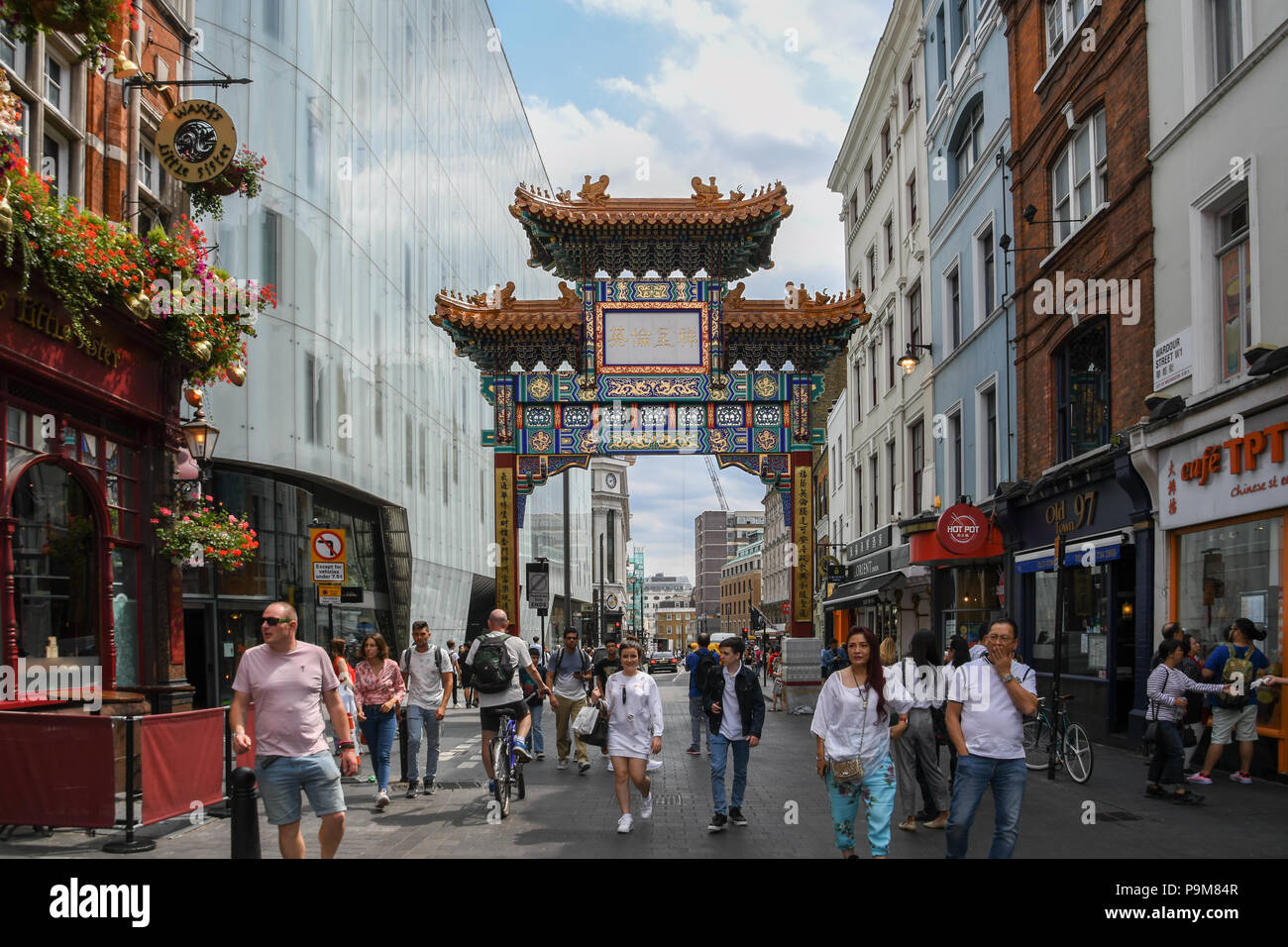 Londra, Regno Unito. Il 19 luglio 2018. Il presidente cinese - Xi Jinping ha donato la Pagoda di Chinatown a Londra il 19 luglio 2018, UK Credit: capitale dell'immagine/Alamy Live News Foto Stock