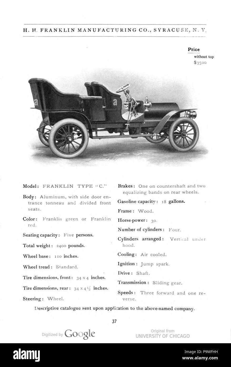 27 1905 Franklin C Foto Stock