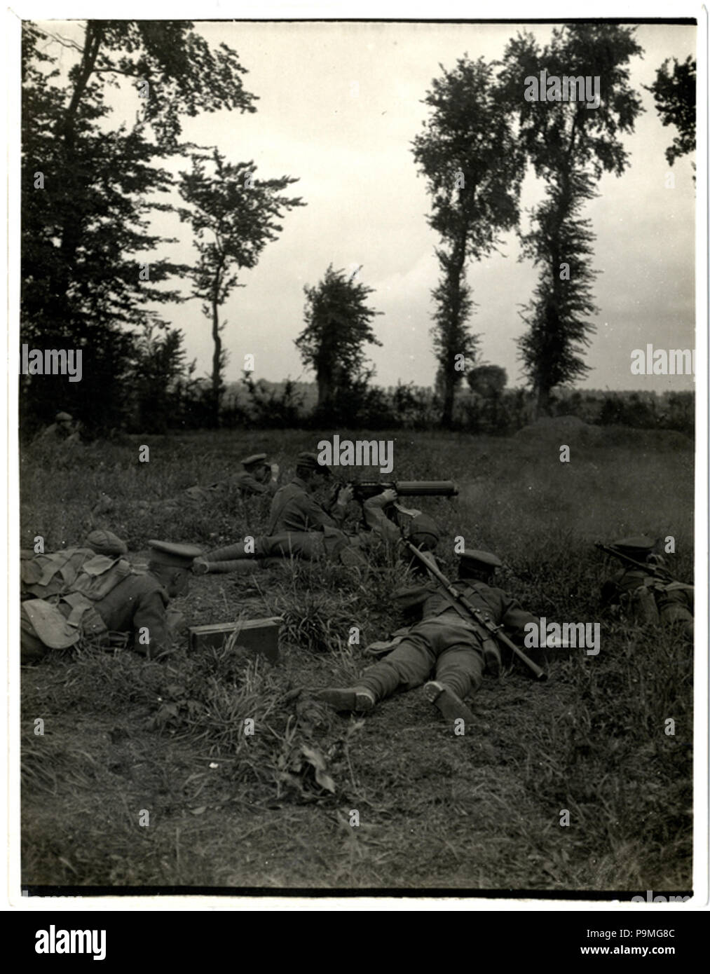 77 Un British infantry maxim pistola in azione (foto) 24-265 Foto Stock