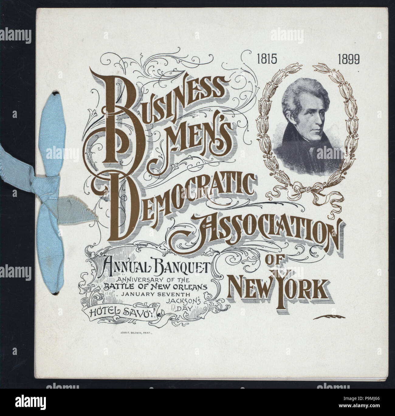 135 banchetto annuale in onore dei congressisti democratici eletti in NY; (detenute da) BUSINESS uomini democratici dell associazione di NY (a) "HOTEL SAVOY, NY" (Hotel) (NYPL ADE-271413-467573) Foto Stock