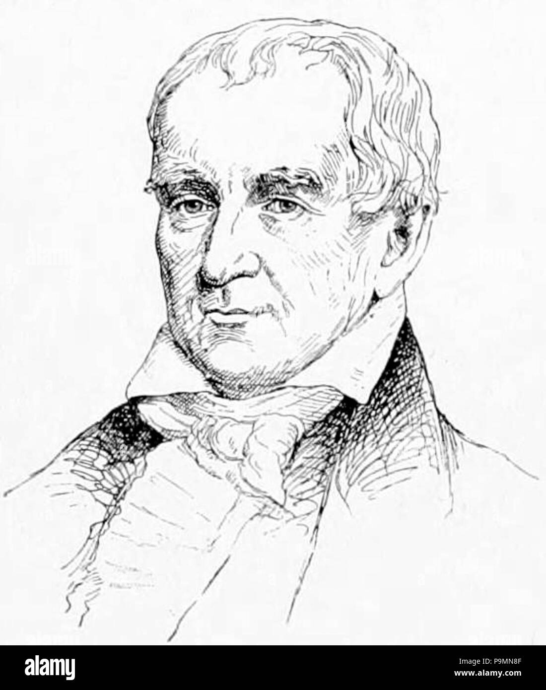 . Inglese: Ritratto disegno di Nicholas Brown Jr., dopo i quali la Brown University è denominato. pubblicato 1900 143 Appletons' Brown Ciad - Nicholas Foto Stock