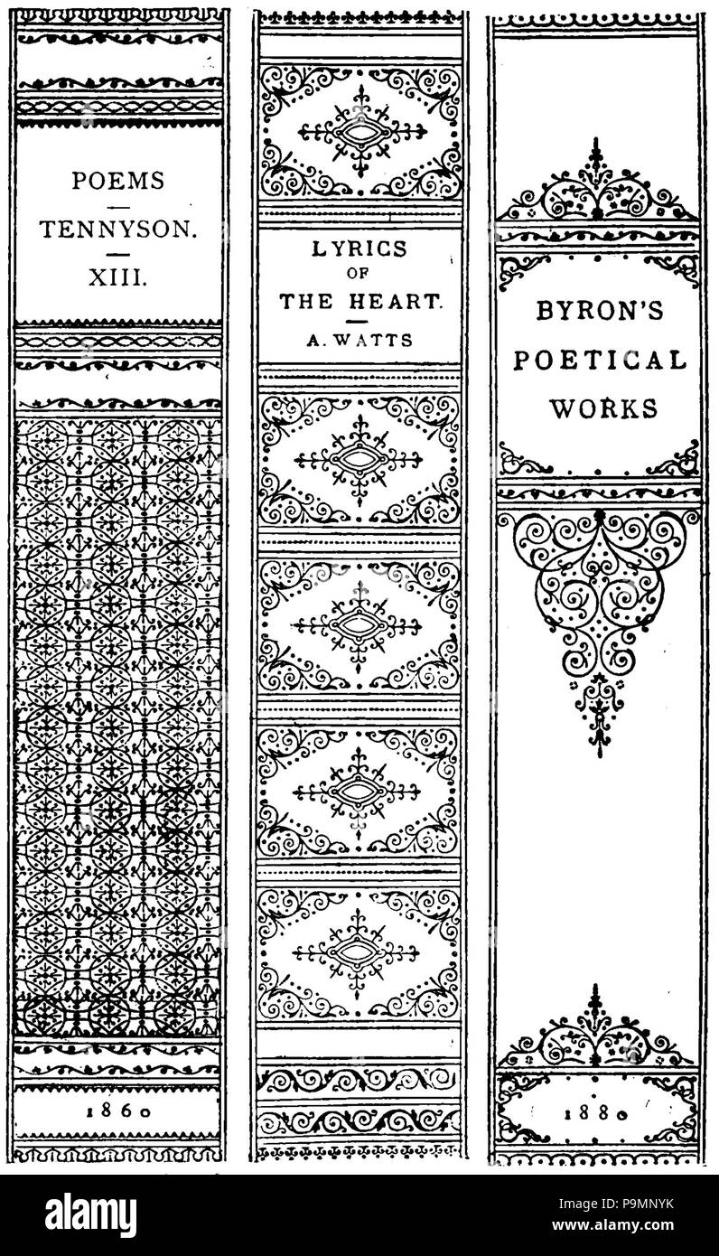 158 tecnica di rilegatura dei libri p180 campione dorsi per lavoro di vitello Foto Stock