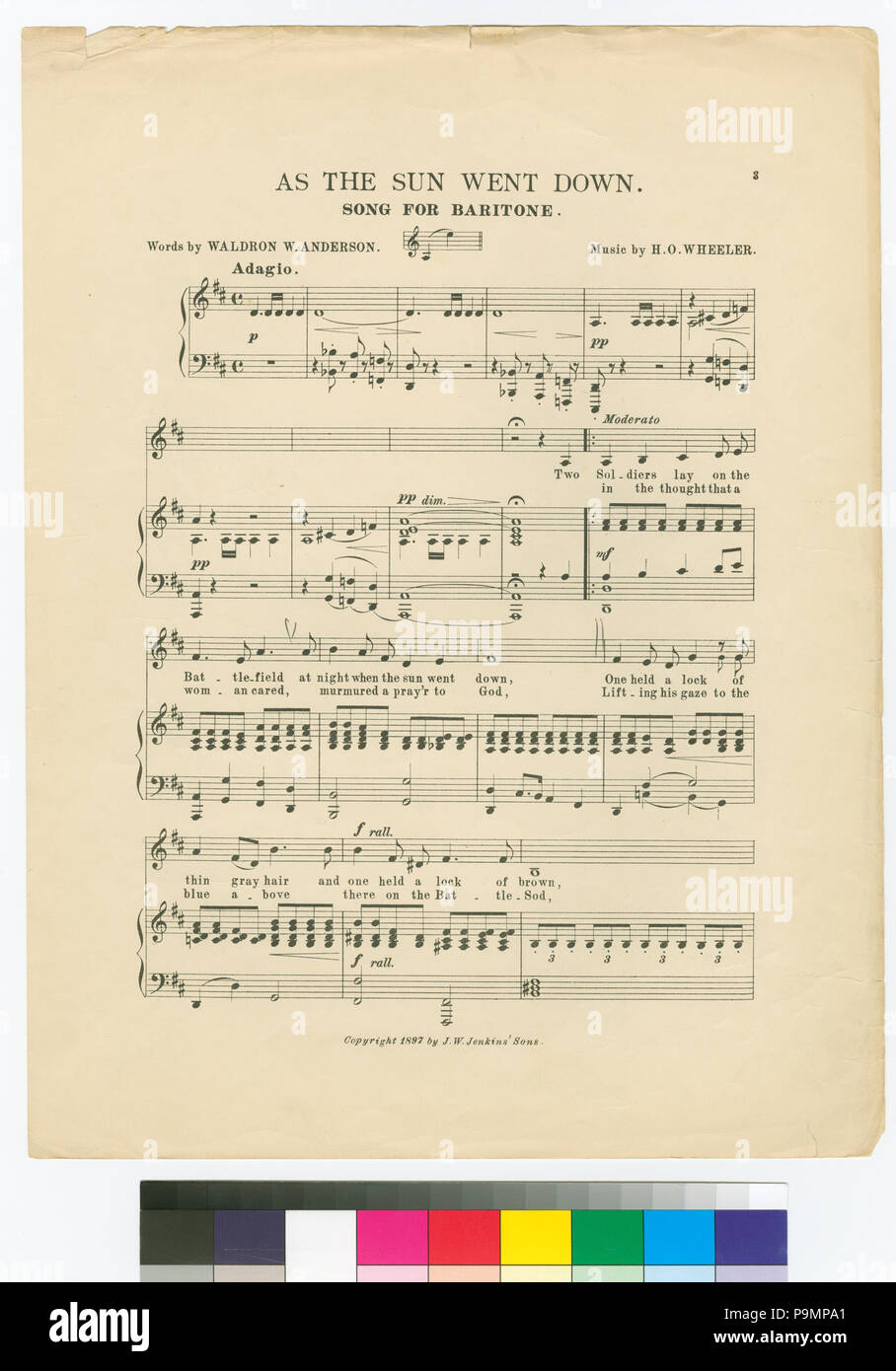 160 come il sole è andato giù (NYPL ADE-464371-1710657) Foto Stock