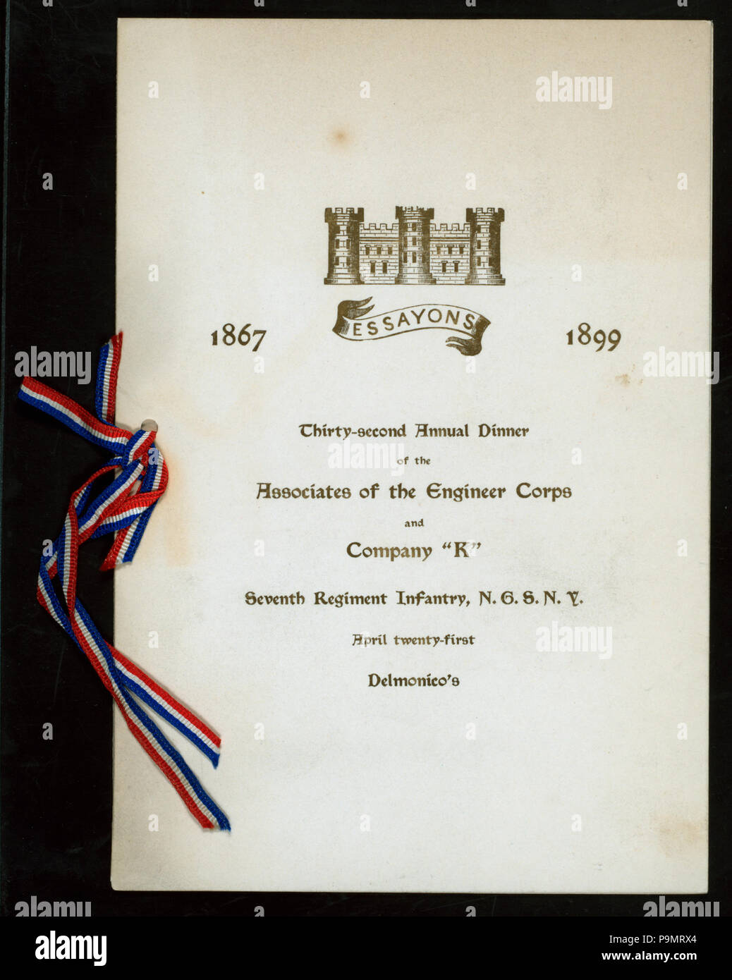 45 32ND cena annuale (detenute da) associa DEL ENGINER CORPS E SOCIETÀ K (a) "Delmonico's, NEW YORK, NY" (resto;) (NYPL ADE-271628-467788) Foto Stock