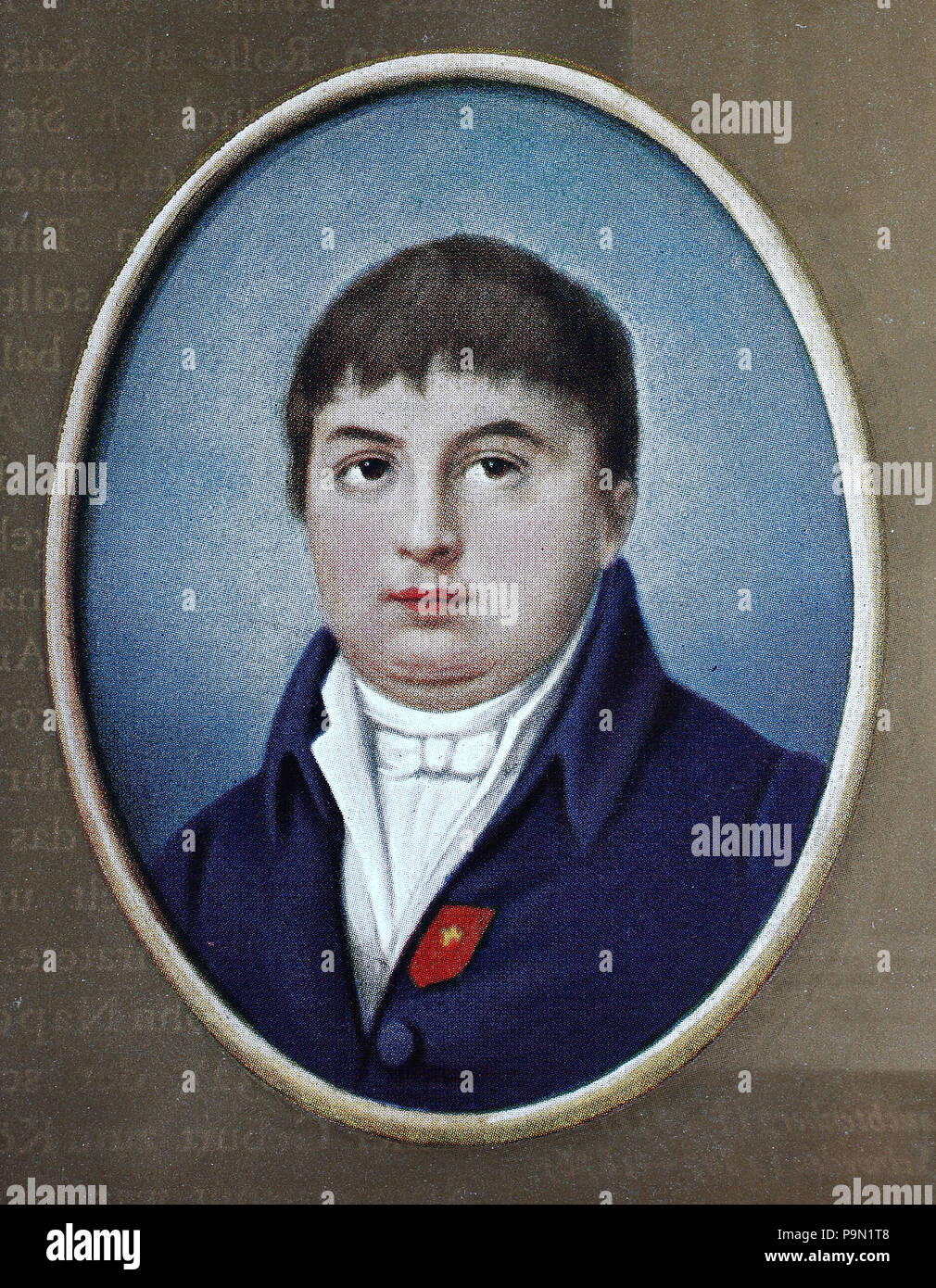 Joachim-NapolÃ©su Murat, nato Gioacchino Murat, Gioacchino Napoleone Murat, Joachim-Napoleon Murat, 25 marzo 1767 â€" 13 ottobre 1815, era un Maresciallo di Francia e di Ammiraglio di Francia sotto il regno di Napoleone, digitale migliorata la riproduzione di un originale stampa da l'anno 1900 Foto Stock