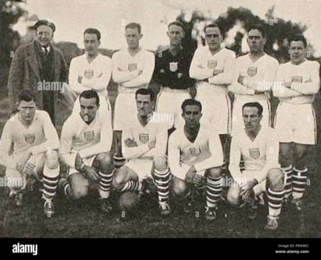 319 Stati Uniti uomini National Soccer team al 1930 della Coppa del Mondo FIFA Foto Stock