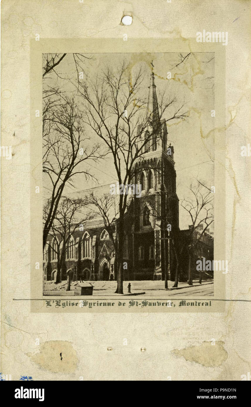 337 Église syrienne de Saint-Sauveur de Montréal BAnQ P748S1P1496 Foto Stock