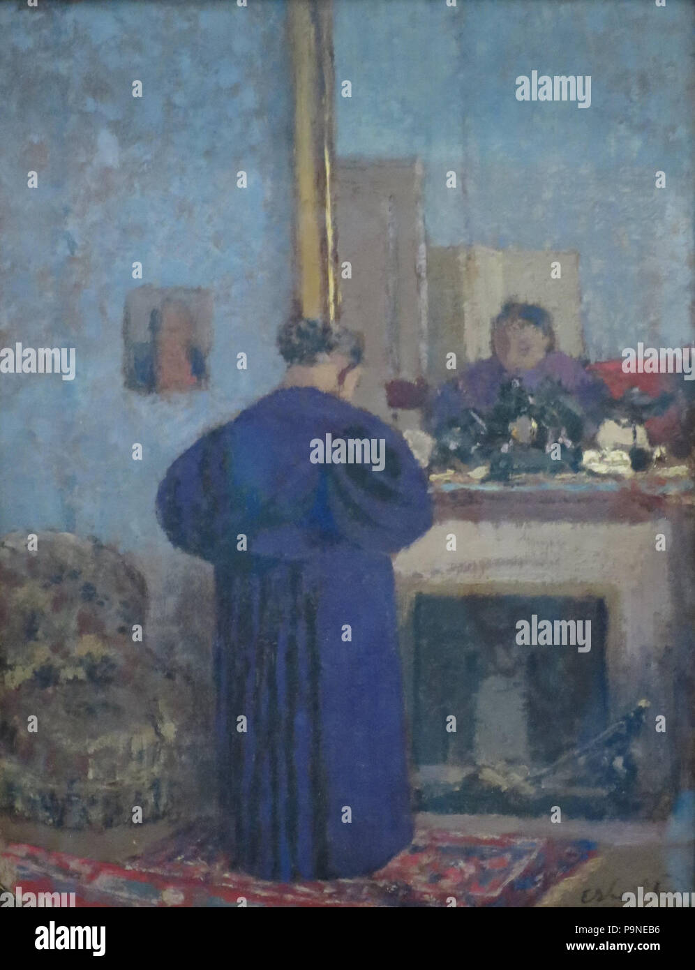 7 'Madame Vuillard dal camino da Édouard Vuillard, c. 1895, Hermitage Foto Stock
