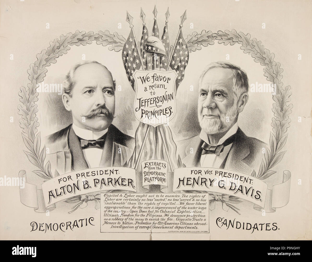 26 1904DemocraticPartyPoster Foto Stock