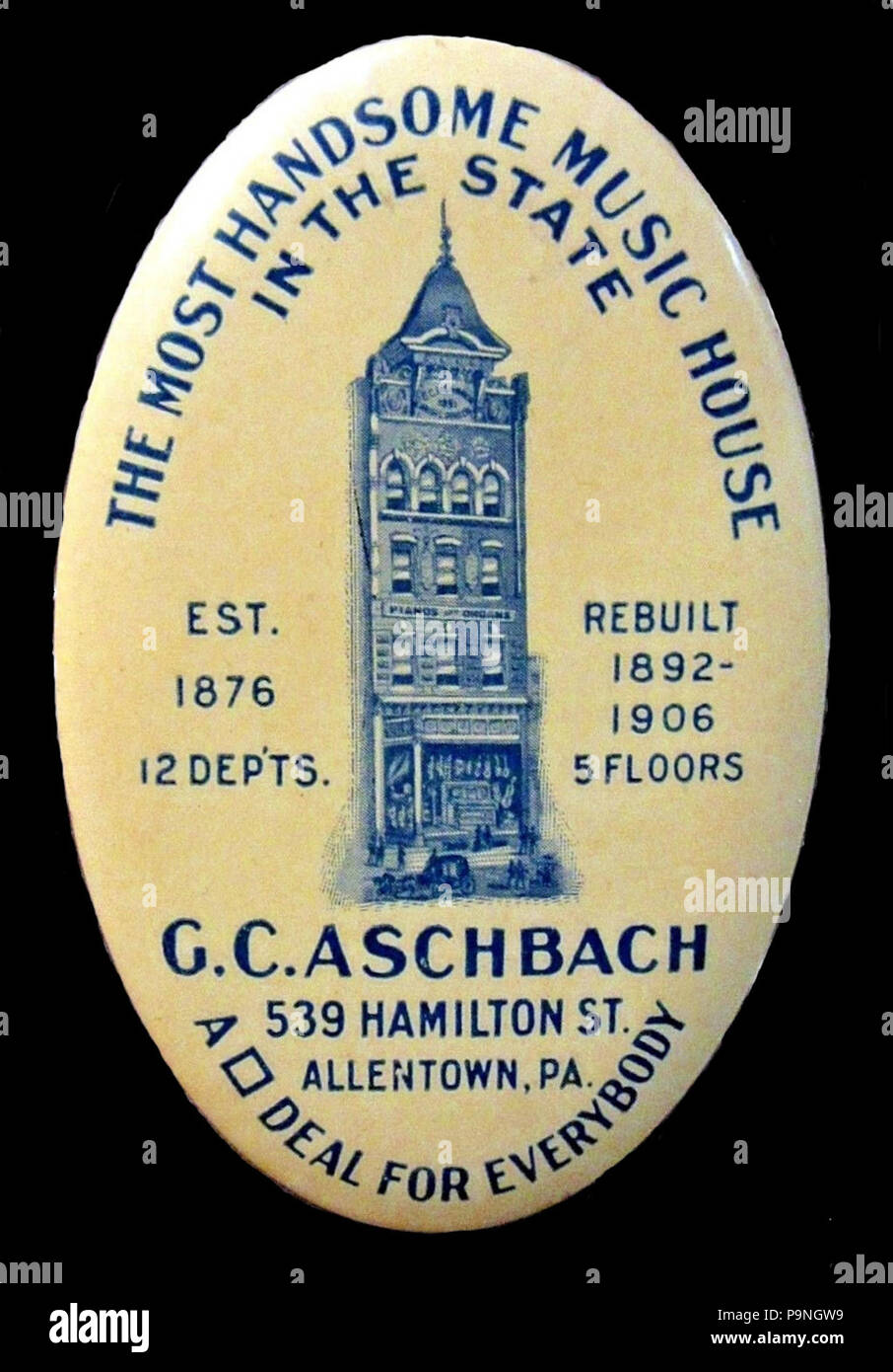 28 1908 - G C Rio Lagundo Pin promozionali - Allentown PA Foto Stock