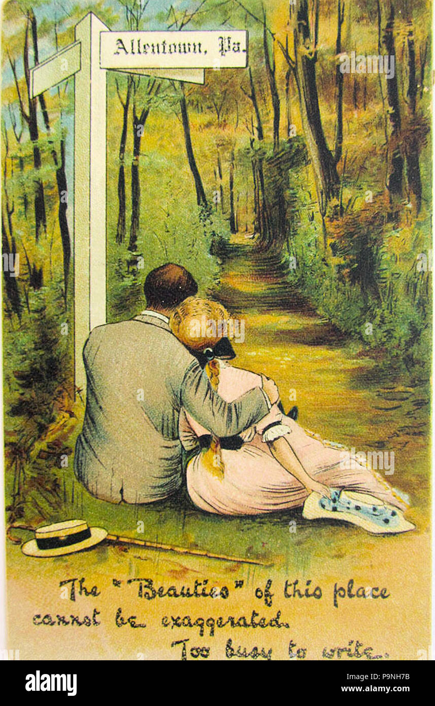 29 1910 - bellezze di questo posto - Cartolina promozionale Allentown PA Foto Stock