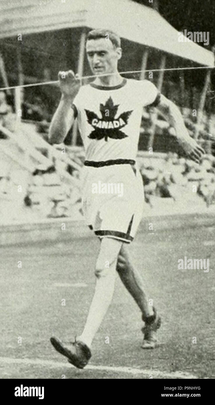 31 1912 atletica uomini dieci chilometri a piedi - George Goulding Foto Stock