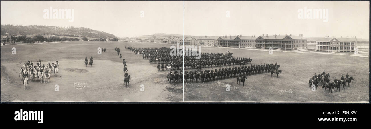 71 quarta U.S. Cav., Ft. Mead (sic), So. Dak., 17 luglio, 09 LCCN2007664551 Foto Stock