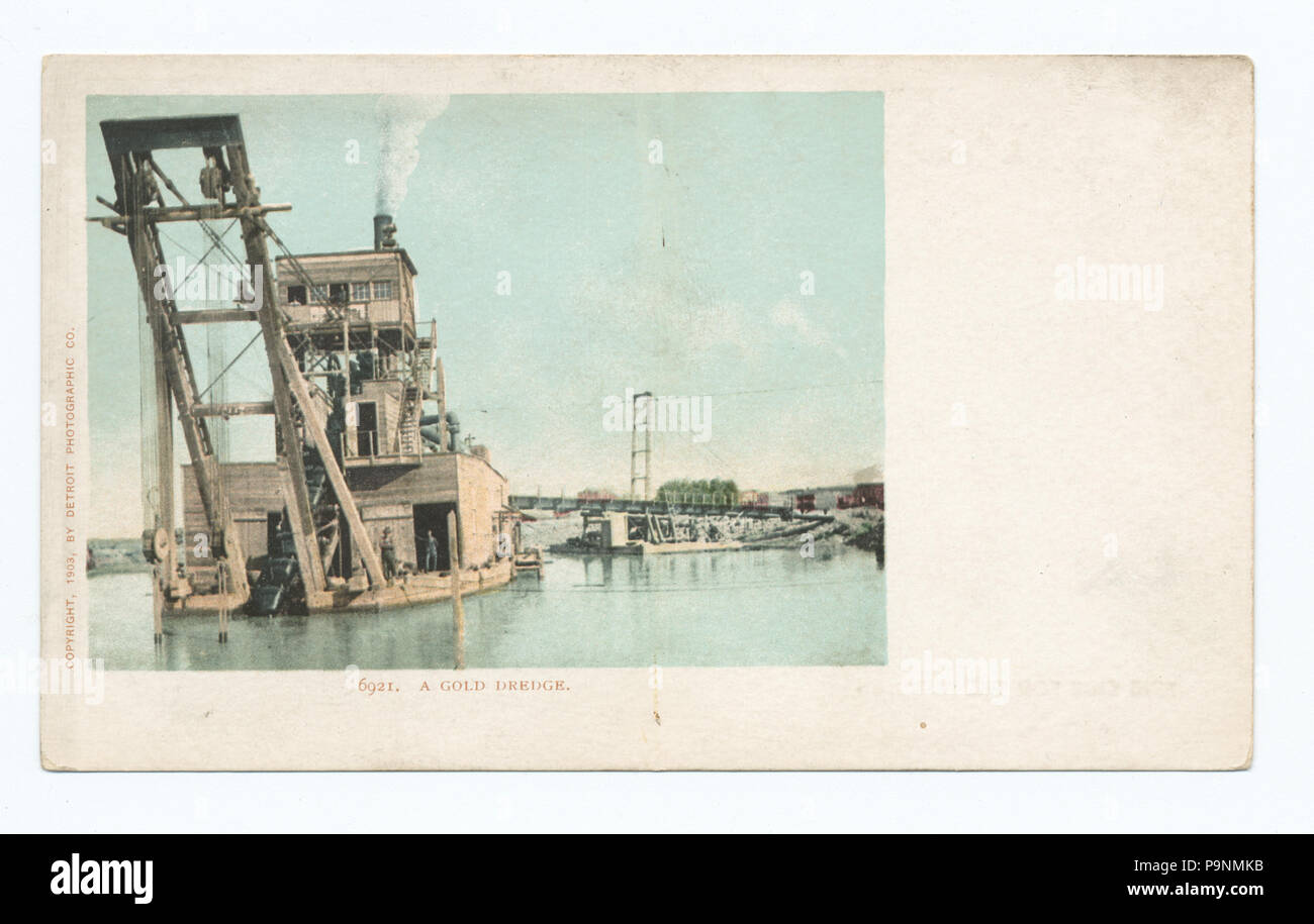 80 Un oro dragare, Butte, Mont (NYPL b12647398-63126) Foto Stock