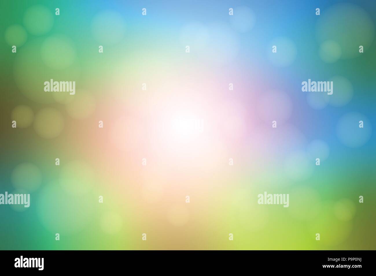 Rosa blu verde astratta Gradiente sfumato con mesh bokeh di luce sullo sfondo del vettore Illustrazione Vettoriale