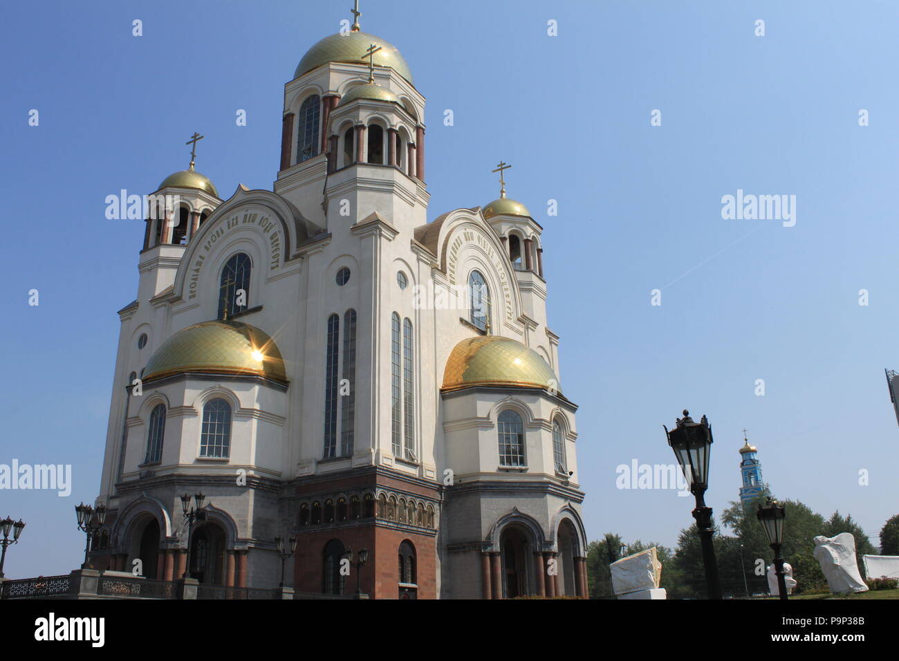 Chiesa di Tutti i Santi, Ekaterinburg, Russia, il luogo in cui l'ultimo Tsar Nicholas II e la sua famiglia sono stati eseguiti Foto Stock