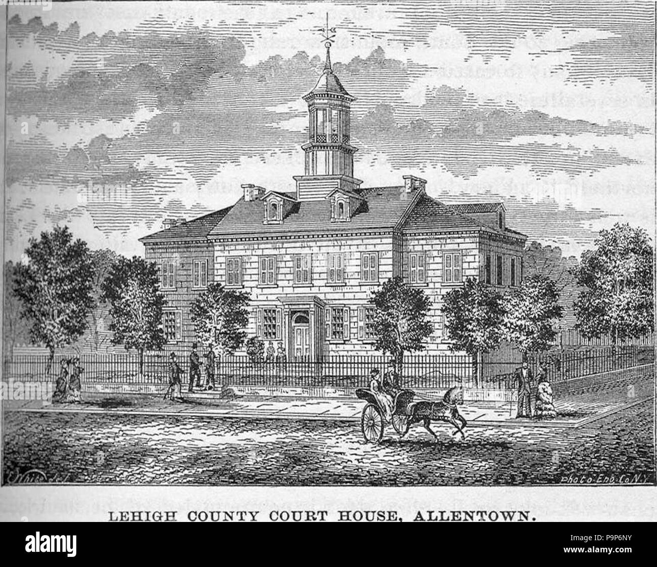 18 1835 - Lehigh County Court House Allentown PA Foto Stock