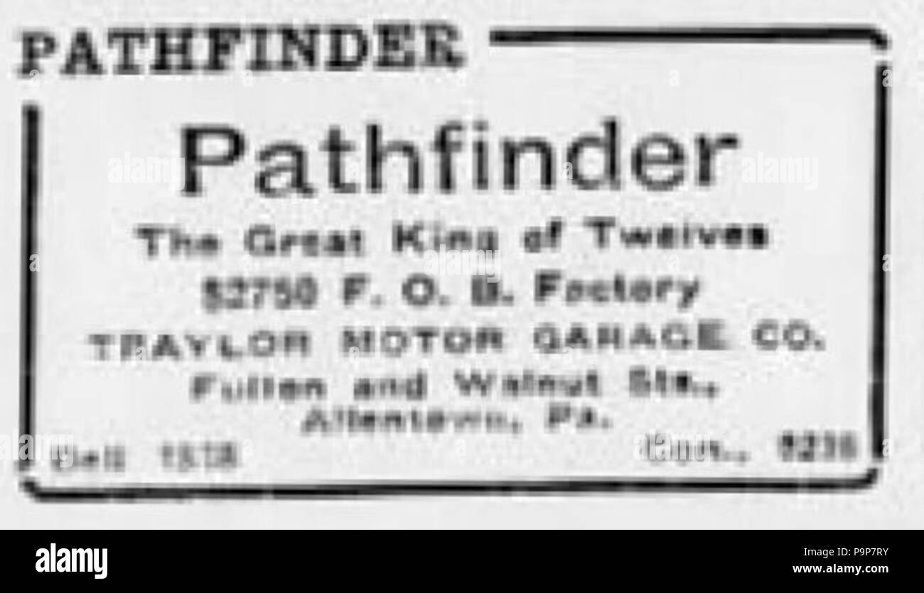 36 1917 - Motore Traylor Garage Azienda giornale di annunci3 Allentown PA Foto Stock