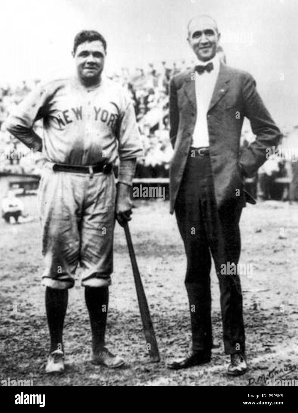 39 1923 - Babe Ruth Sindaco Malcom lordo in Allentown - 6 set MC - Allentown PA Foto Stock