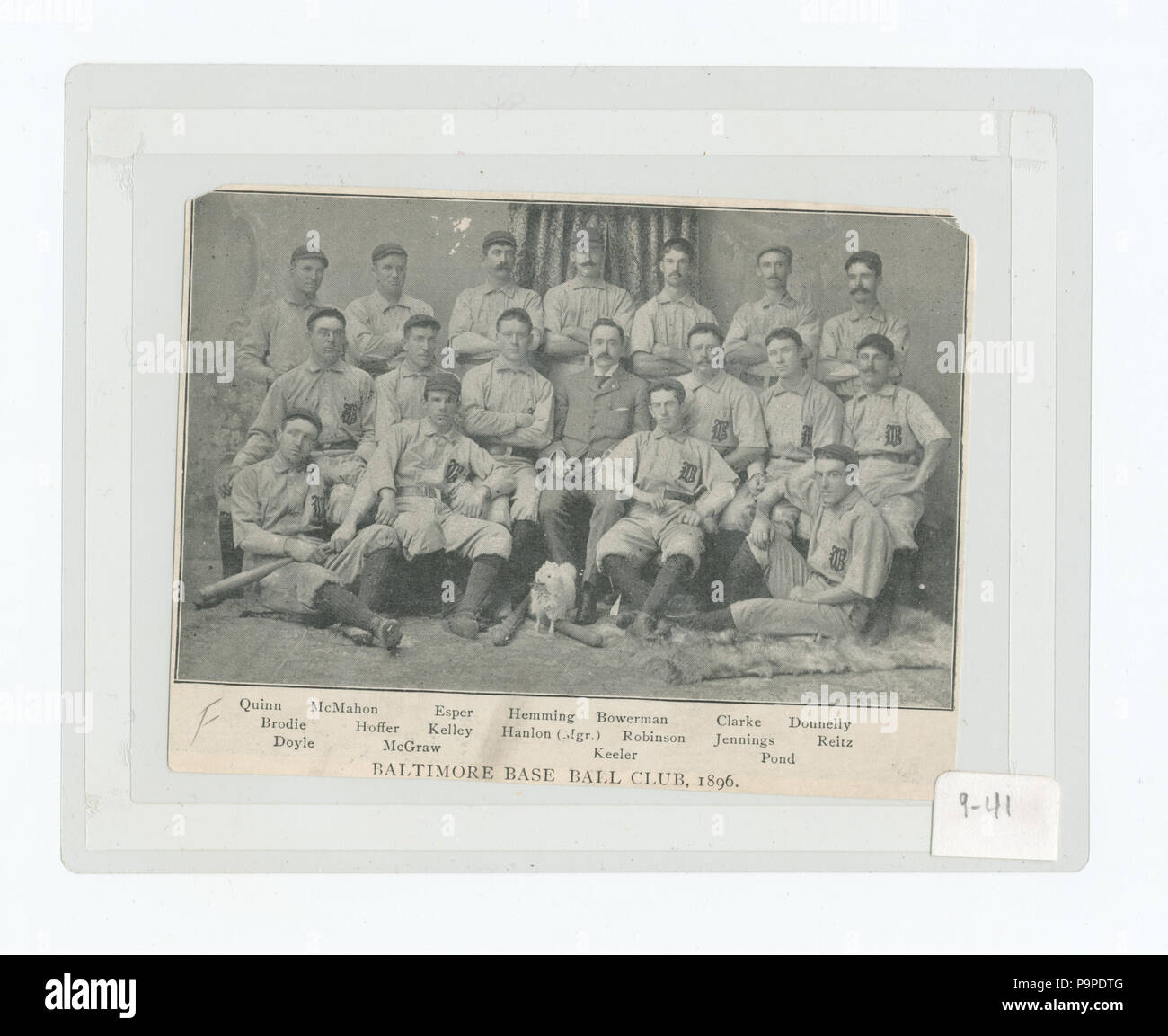175 Baltimore Base Ball Club, 1896; Cleveland, Base Ball Club, 1896 (NYPL b13537024-56299) Foto Stock