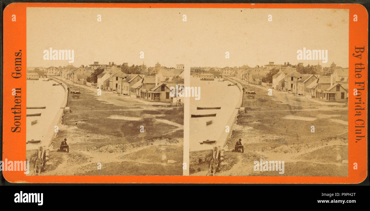 205 vista panoramica di sant'Agostino, Florida, preso dalla vecchia fortezza spagnola e guardando verso sud (NYPL B11707422-G90F145 011F) Foto Stock