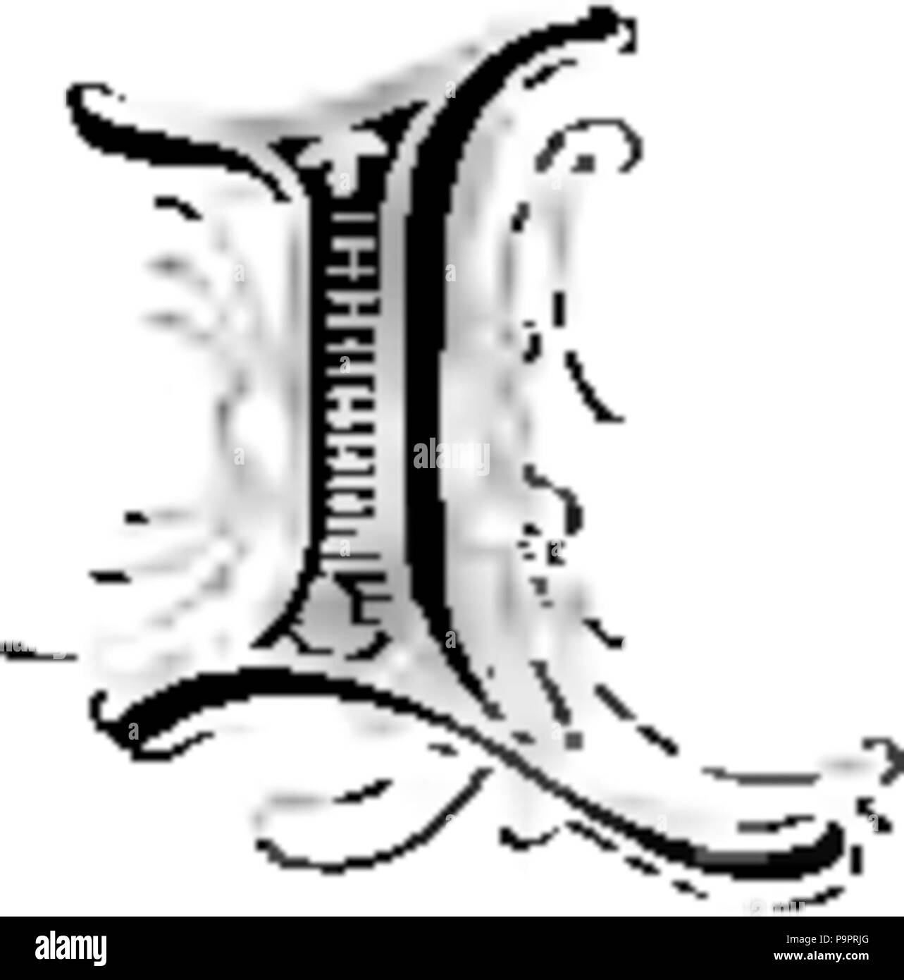 112 Album Polaków zasłużonych wieku XIX-inicjał ho Foto Stock