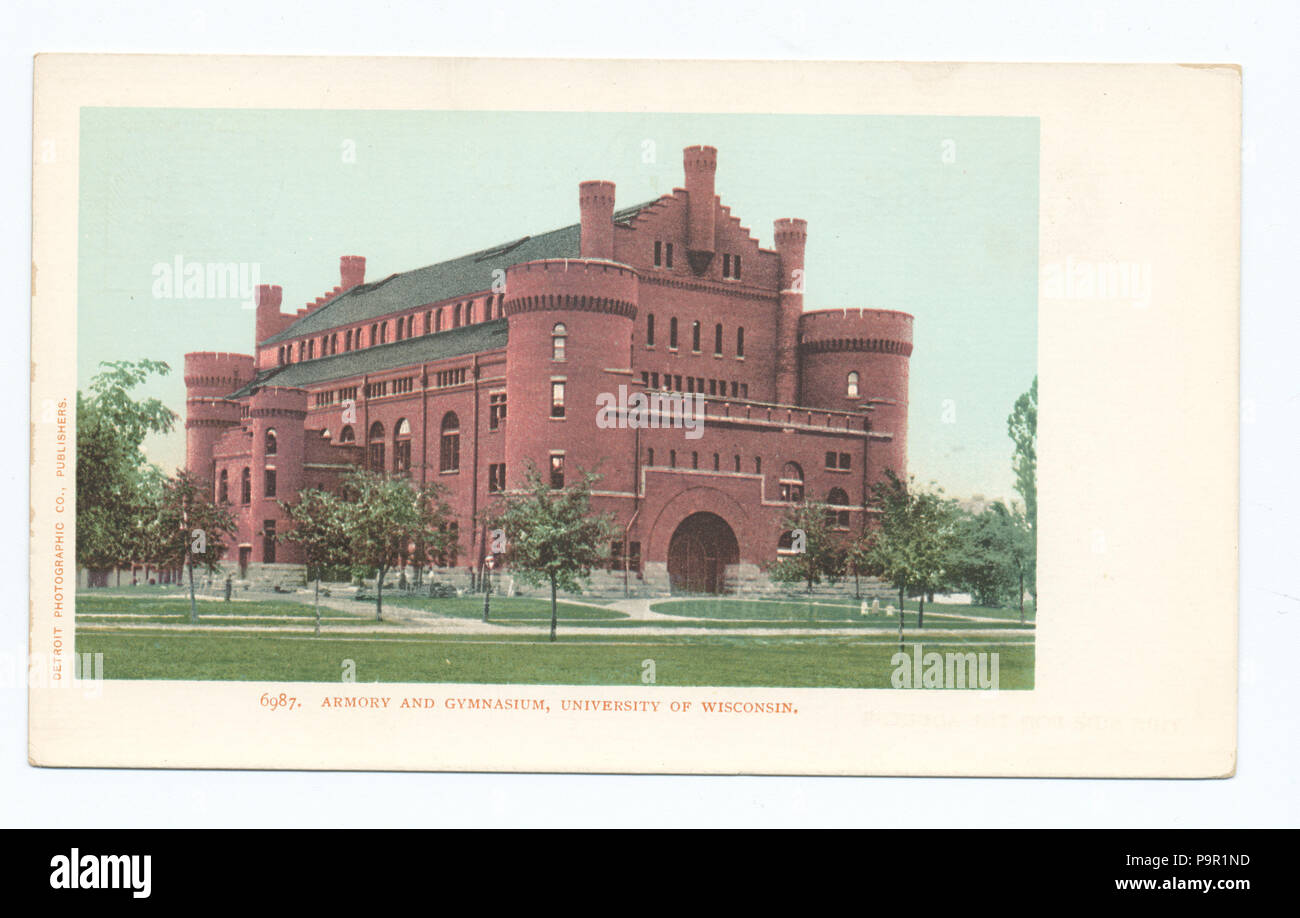 152 Armory e palestra, Università del Wisconsin, Madison, Wisc (NYPL b12647398-63169) Foto Stock