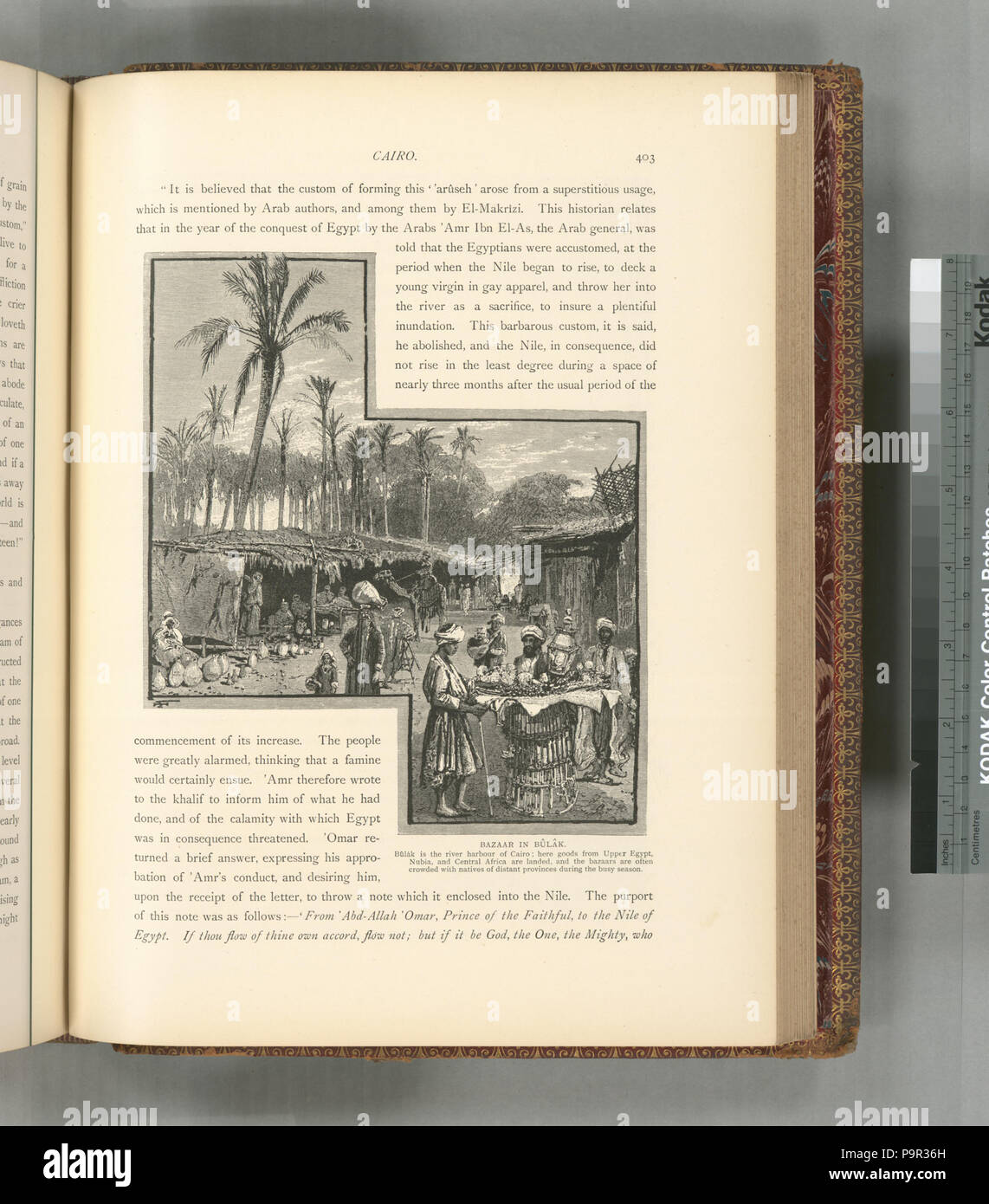 189 Bazar in Bûlâk. Bûlâk è il porto fluviale di Cairo; qui merci dall'Alto Egitto e la Nubia e Africa centrale sono sbarcati e il bazar sono spesso affollati con i nativi delle province lontane (NYPL b10607452-80821) Foto Stock