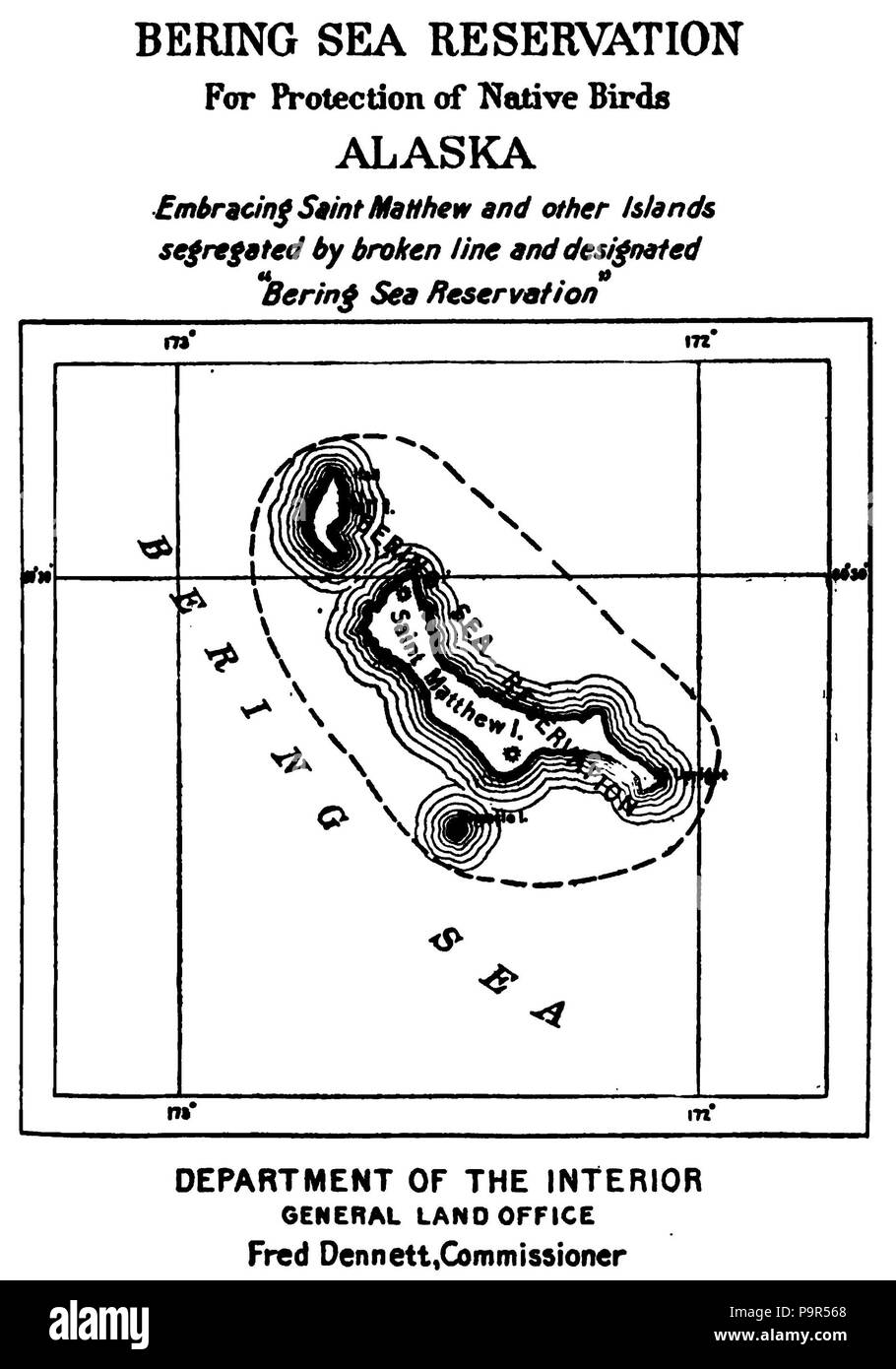 196 del mare di Bering Prenotazione EO 1037 illustrazione Foto Stock