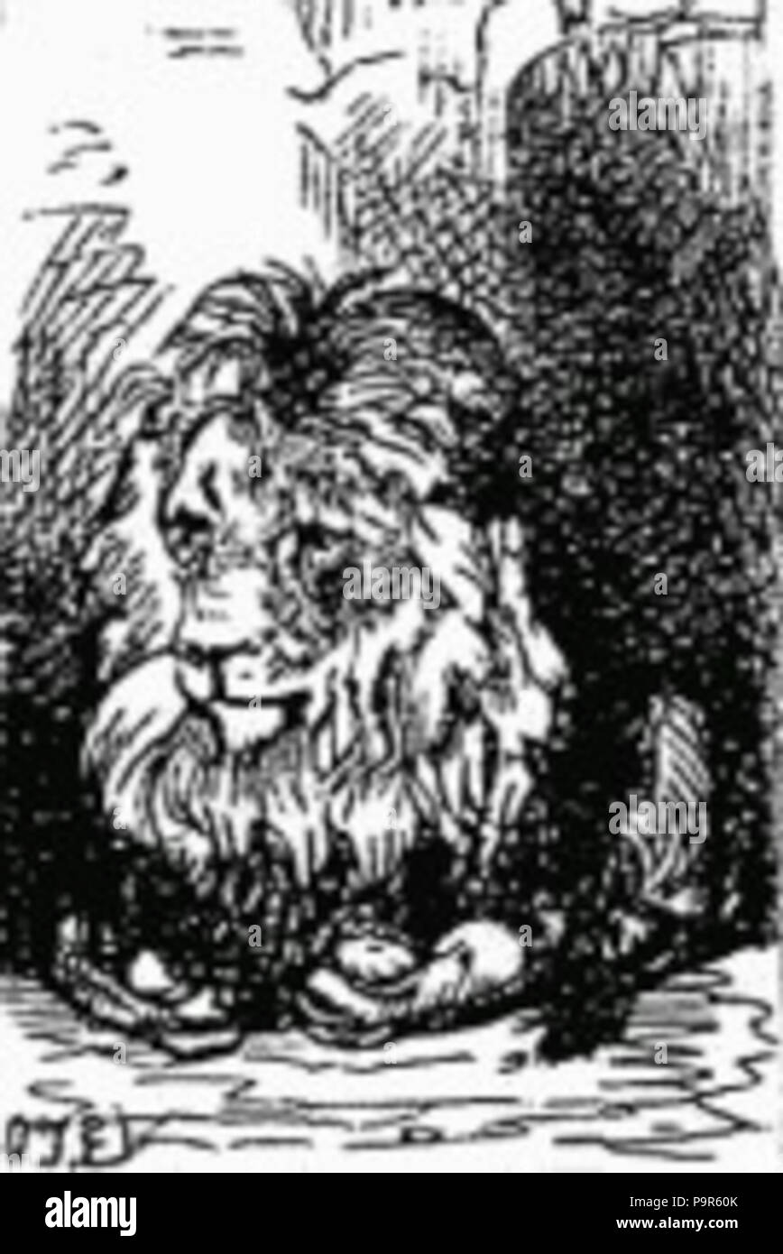 208 in bianco e nero il disegno di Lion Foto Stock