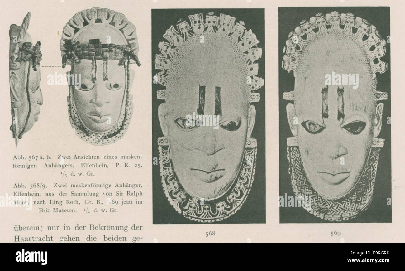 195 Benin maschera di avorio 1919 Foto Stock