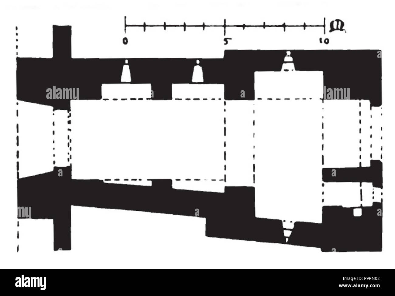 258 Burg Friedestrom Grundrisse Suedtor Foto Stock