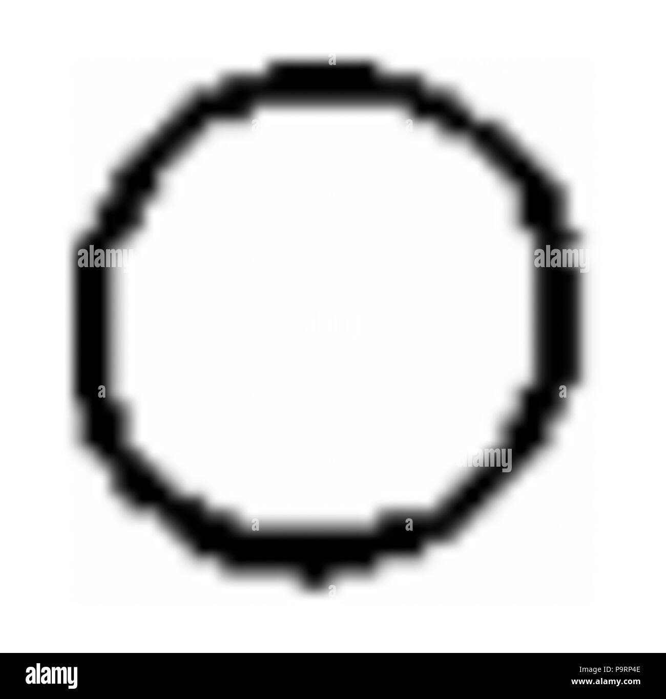 263 C+B-TextAndVersions-Glyph2-ProtoCanaaniteAyin Foto Stock