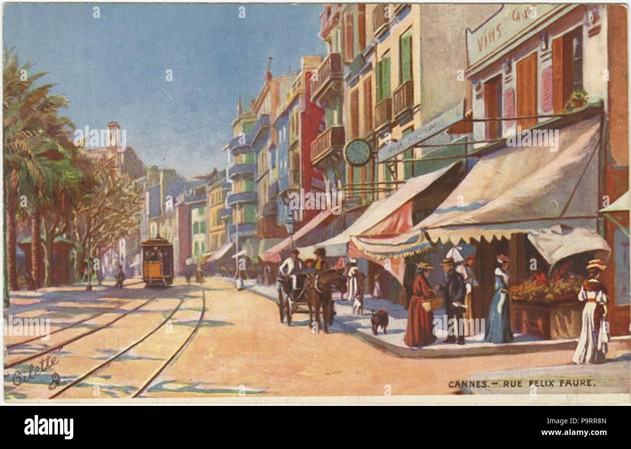 277 Cannes.-Rue Felix Faure. 766-34 (BNI 421222) Foto Stock