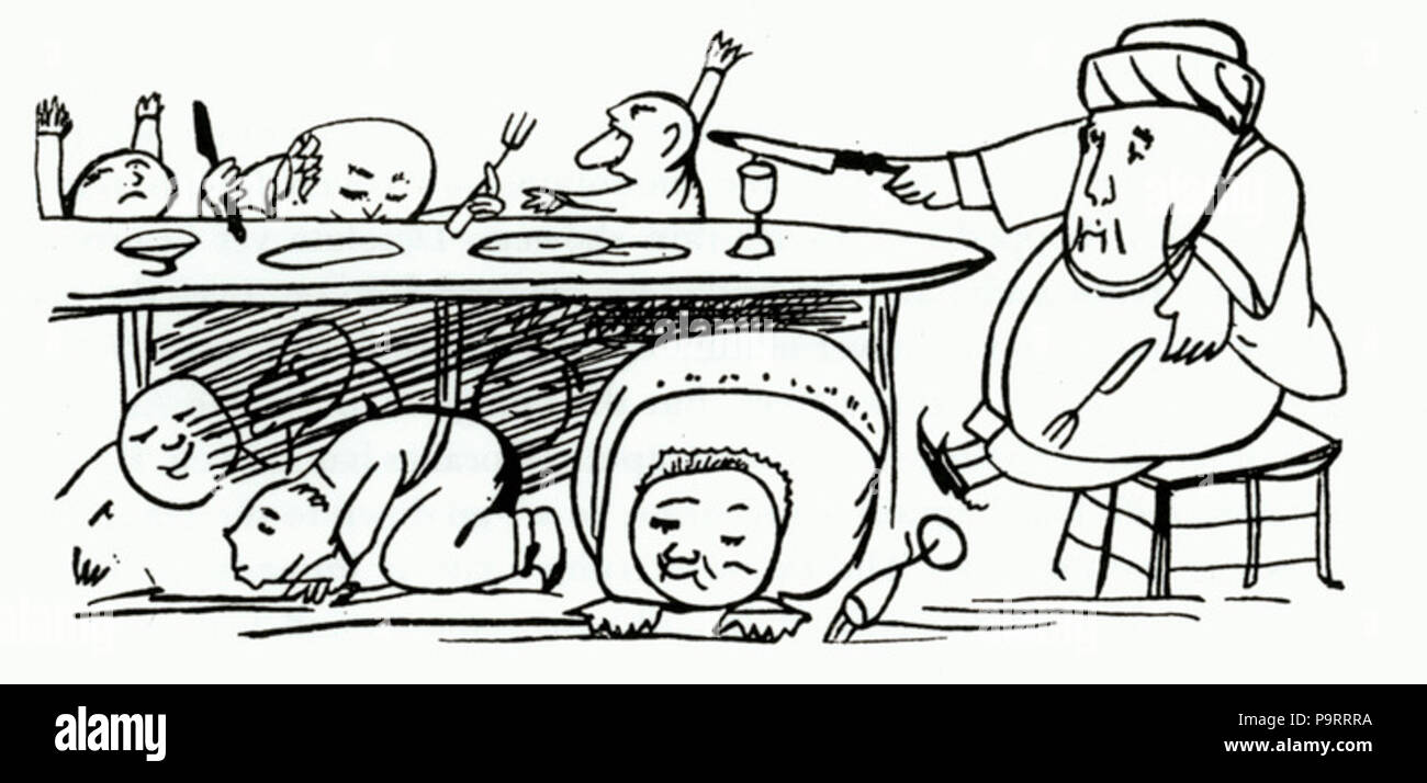 280 caricatura di Edward Lear, raffigurante la cena nel villaggio di Agioi Deka - Edward Lear - 1851 Foto Stock 280 caricatura di Edward Lear, raffigurante la cena nel villaggio di Agioi Deka - Edward Lear - 1851 Foto Stock