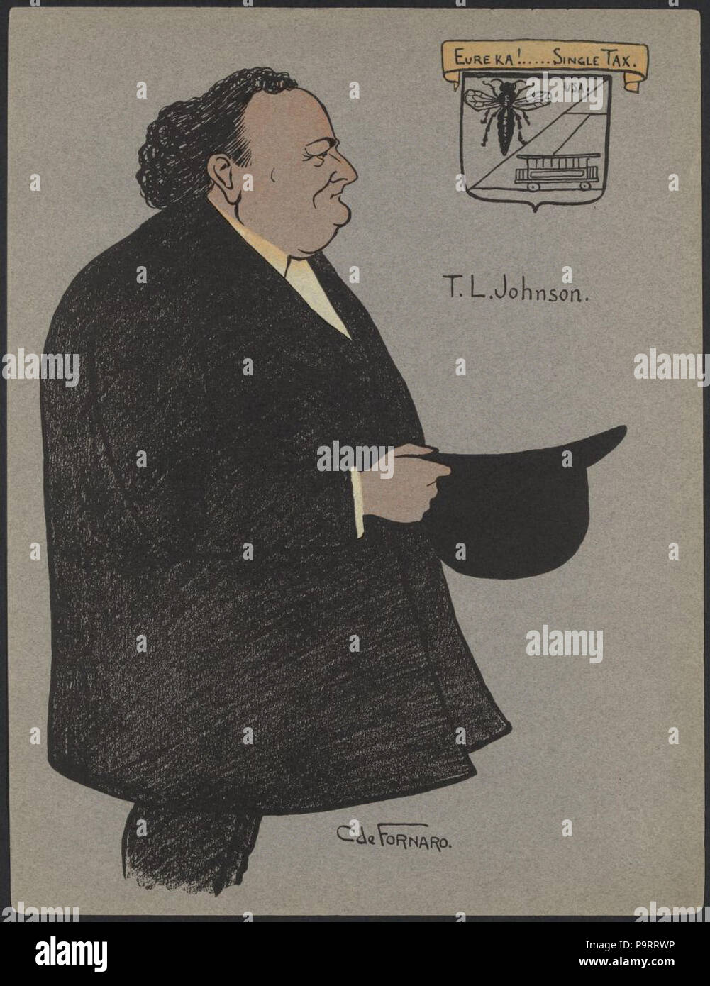 280 caricatura di T. L. Johnson Foto Stock