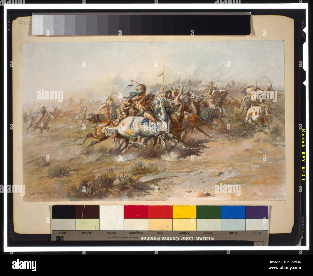 299 Charles Marion Russell - Il Custer lotta (1903) originale Foto Stock